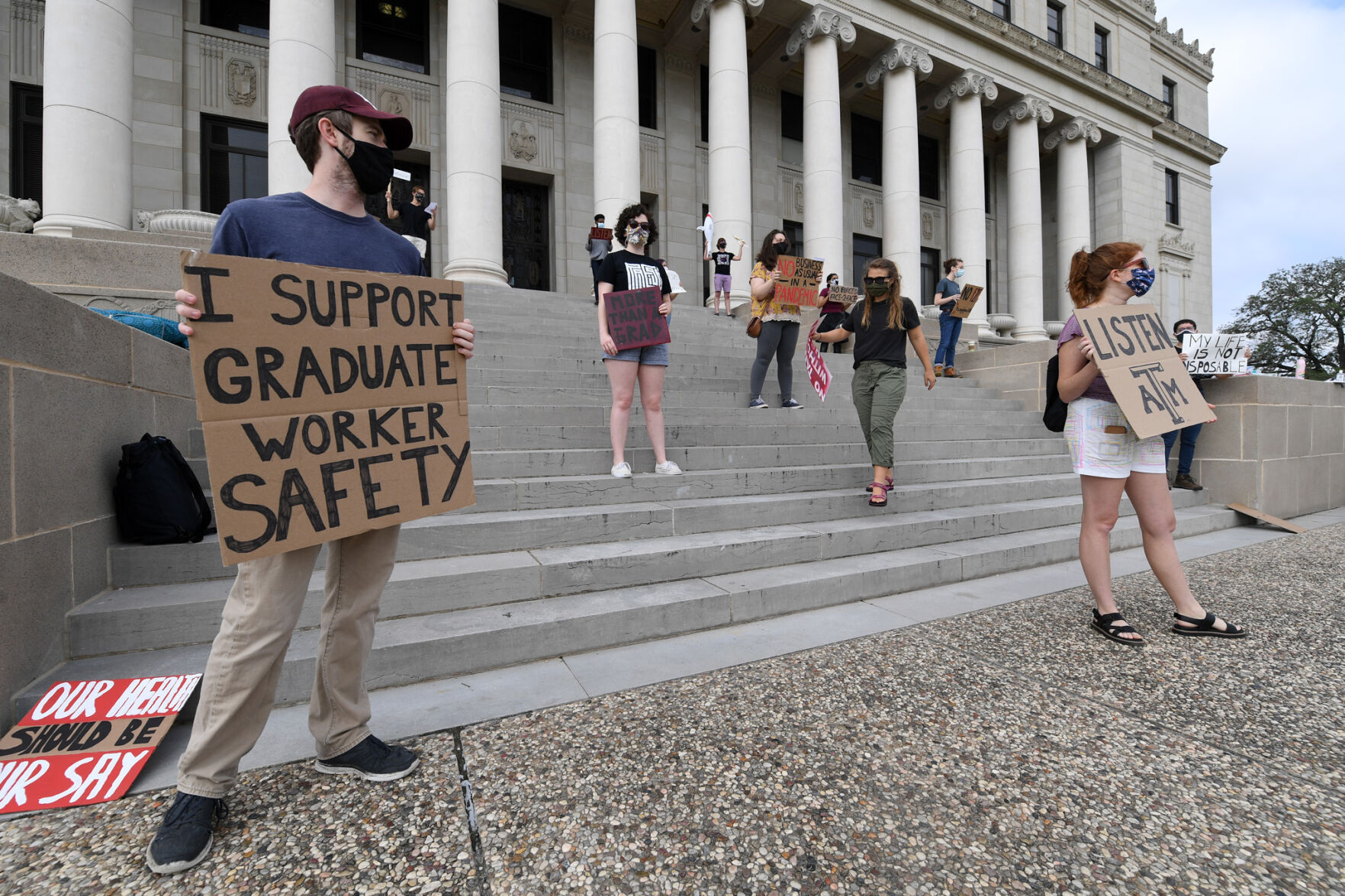 TAMU graduate student protest